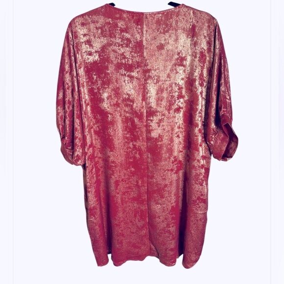 Plus Magenta Metallic  With Pockets Dress NWT - Picture 4 of 4